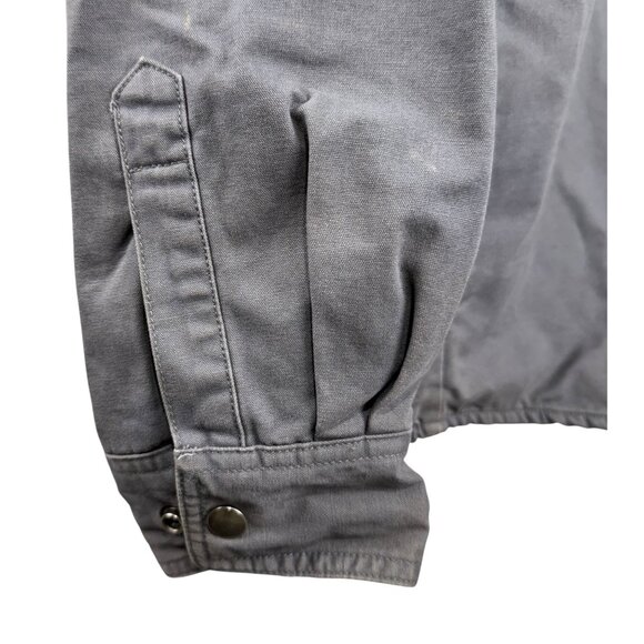 Wrangler Rugged Wear Gray Button-Up Shirt XL 100% Cotton Long Sleeve Mens Casual - Picture 11 of 14